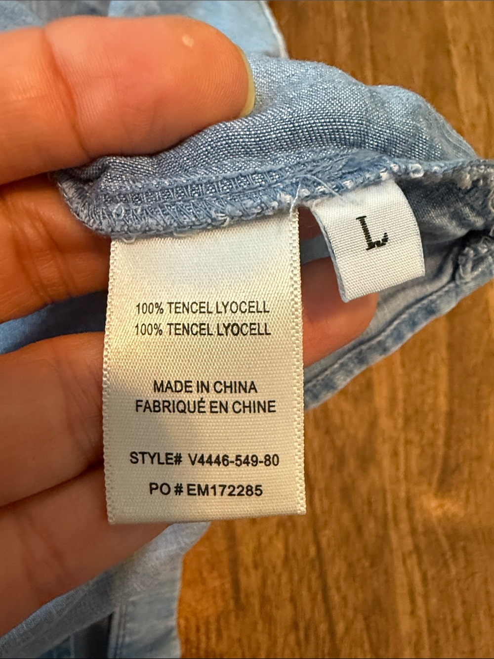 Chelsea & Violet Light Blue Chambray Halter Tank - Picture 4 of 5
